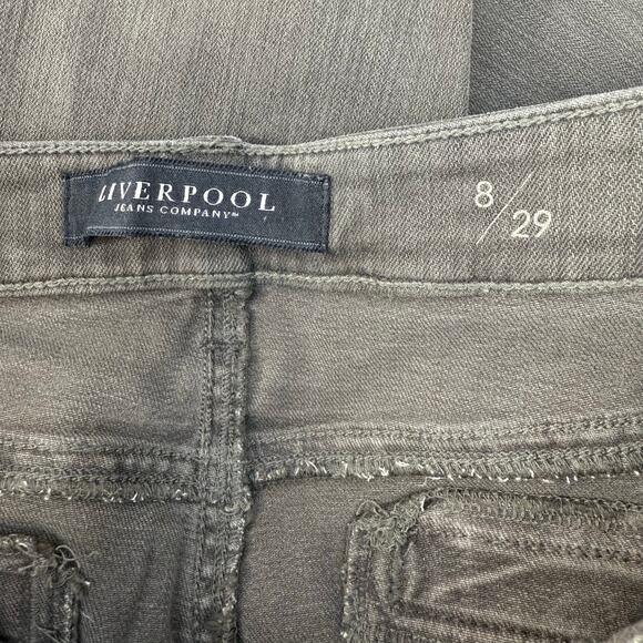 Liverpool Cargo Jeans Women's 8/29 Olive Green The Ankle Cargo Skinny Preppy - Picture 7 of 16